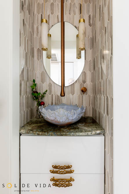 פינת נטילת ידיים בעיצוב קלאסי אלגנטי