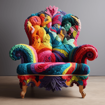עיצוב כורסא צבעונית